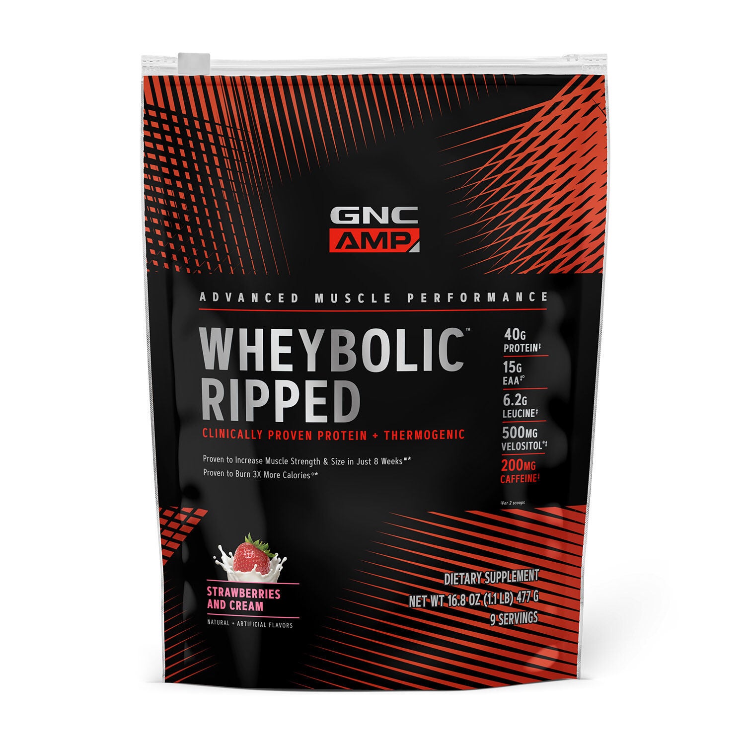 GNC AMP Wheybolic Ripped Strawberries and Cream GNC